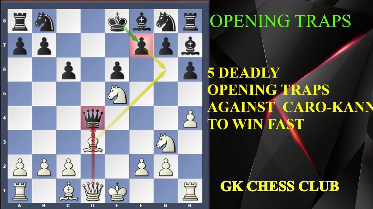 5 killer Opening traps against caro kann defense Tamil - YouTube