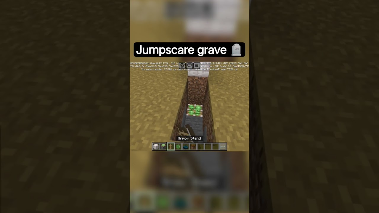jumpscare grave 🪦 in minecraft 😨 (tiny tim - tiptoe through the tulips) 