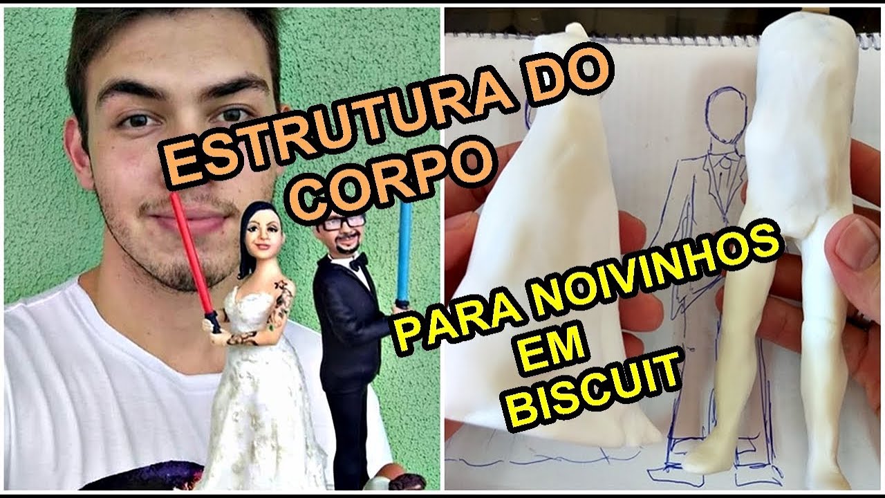 ESTRUTURA PARA NOIVINHOS EM BISCUIT- Passo a Passo Completo