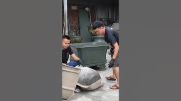 Quá trình ra chậu xi măng nhẹ
