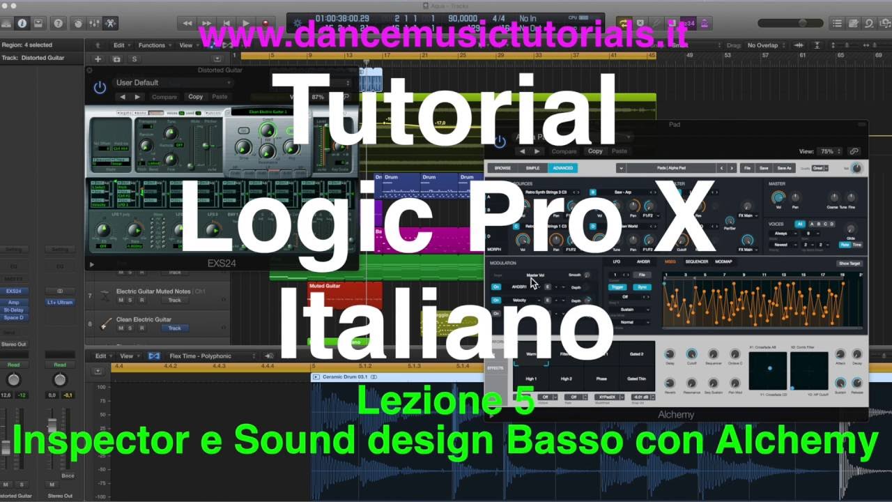 05 Inspector e Sound design Basso con Alchemy - Tutorial Logic Pro X Italiano