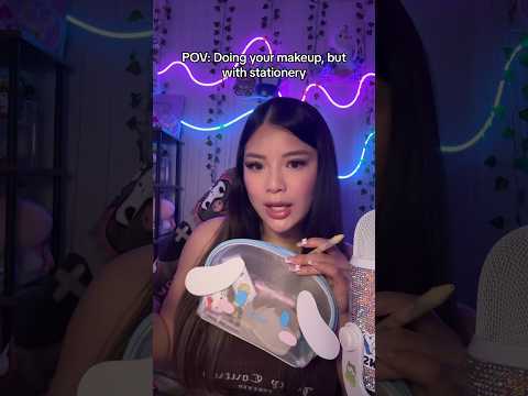 POV: 文房具を使ってメイクをする✍️ #shorts #asmr