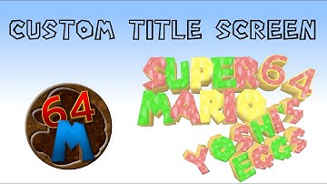 How to Import a Custom Title Screen Into Super Mario 64 with SM64 Editor