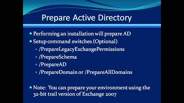 Prepare Exchange 2007 Active Directory