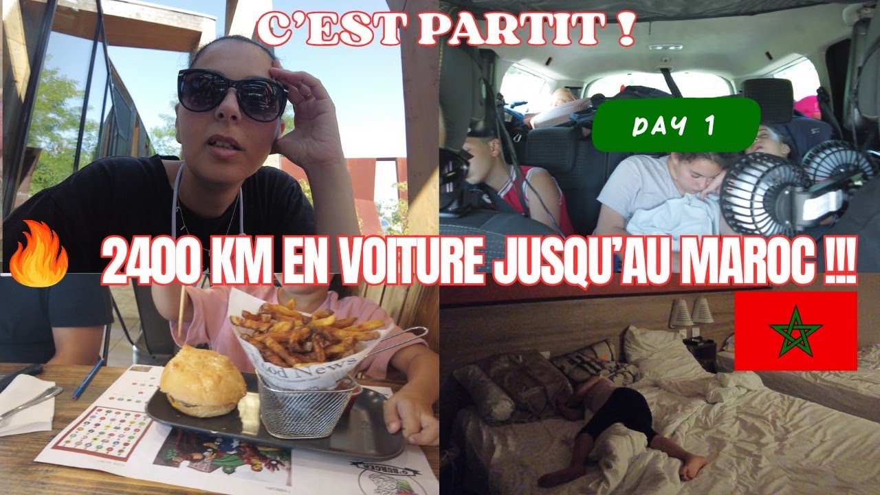 💪Road Trip France–Maroc 🚗💨 Jour 1 : DU NORD AU SUD/  2 400 KM jusqu’au Bled – C’est parti ! 🇲🇦🔥