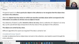 CIS7 Unit 7 Lecture: Search and Sort algorithm