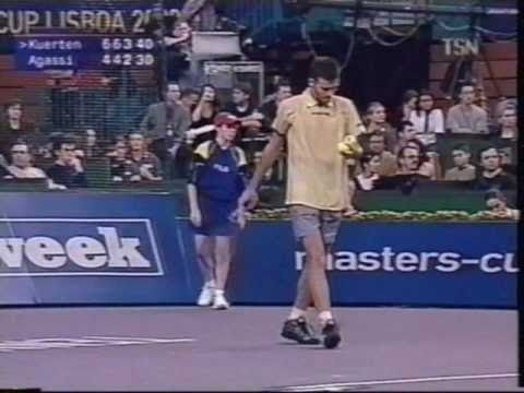 Andre Agassi vs Gustavo Kuerten Tennis Masters Cup Final 2000 pt.2 of 2