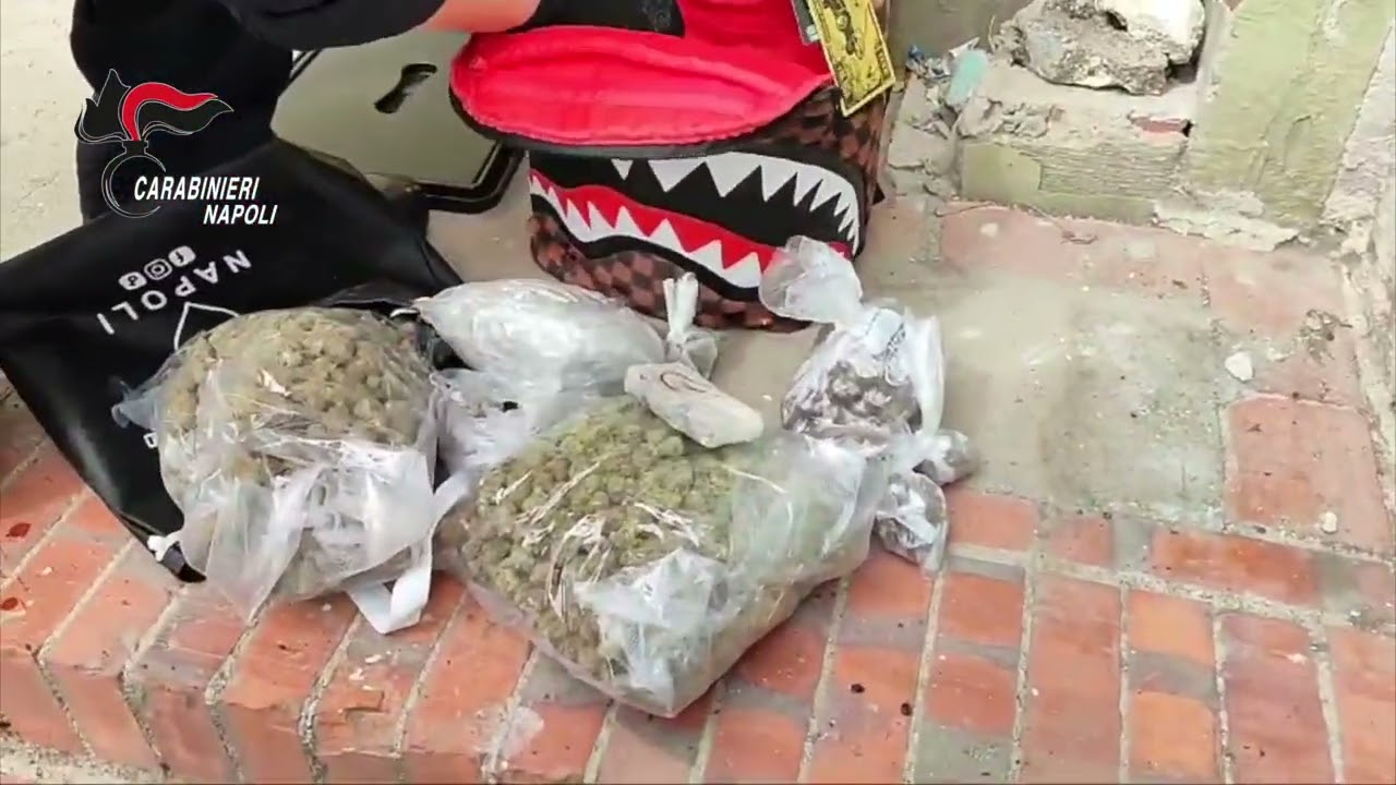 Oltre due chili di droga nei rifiuti speciali. Setacciato 'Rione Salicelle'. Il video
