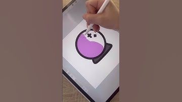 How to draw a cute little crystal ball🔮👻 #art #draw #drawing #digitalart #drawingtutorial