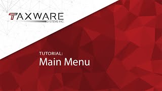 Tutorial - Main Menu