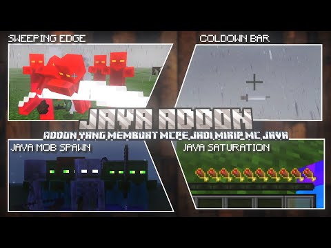 An addon that makes MCPE look like Minecraft Java! | Java Combat Addon 1.21 || Java Saturation Addon