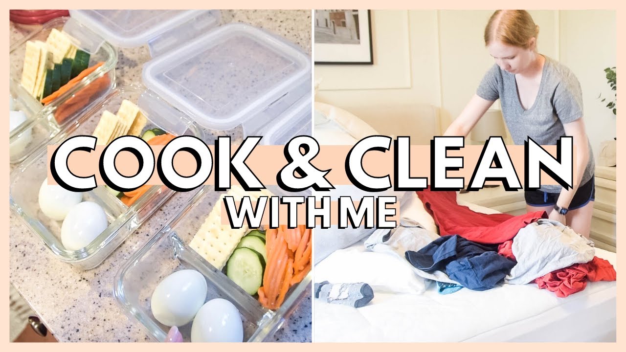 COOK & CLEAN with Me Motivation 2021 | clean my super messy house with me + laundry motivation 2021