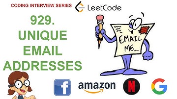 Unique Email Addresses  | Leetcode 929 | Amazon Google Facebook interview question