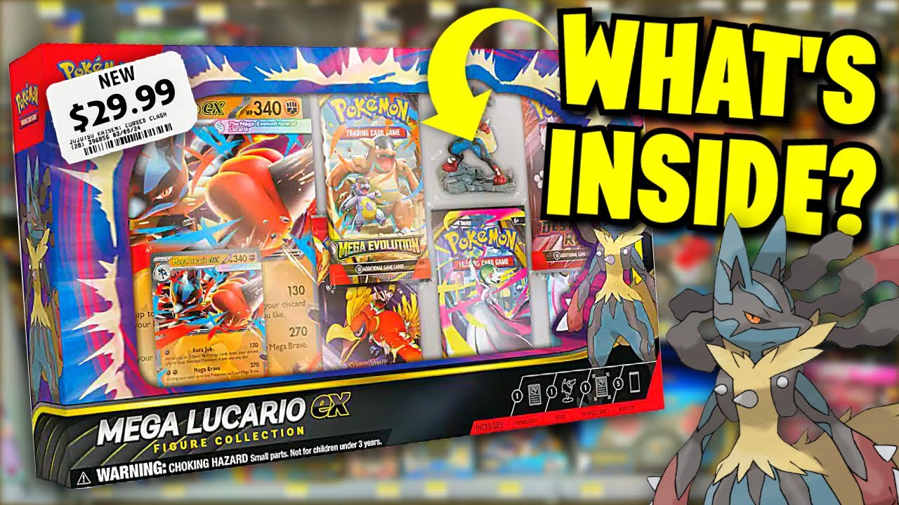 Что внутри коллекции фигурок Mega Lucario?