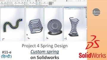 How to 3d design Custom Shape Spring in SolidWorks | 3D Design Tutorial (CADDIA)
