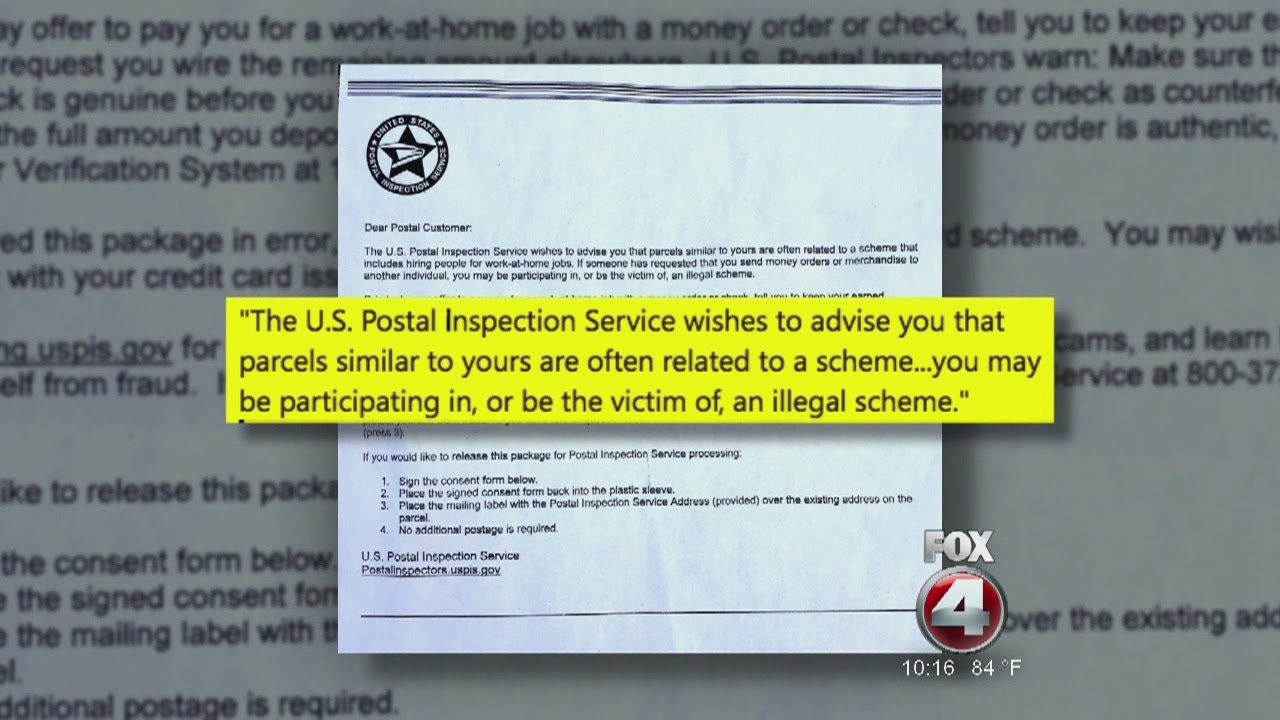 Postal Service attaching warning letters to suspected scams; some claim 'Big Brother' is watching:
