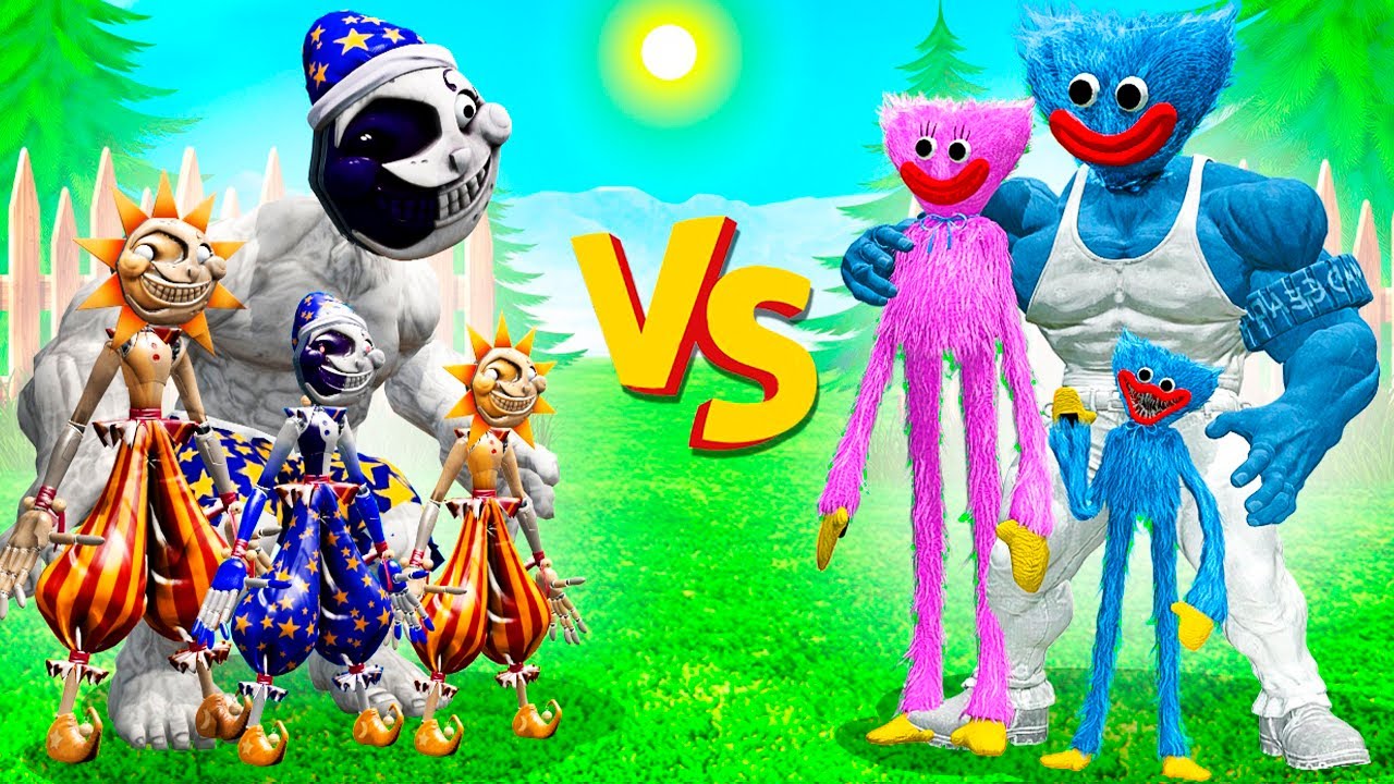 СЕМЬЯ СОЛНЦЕ И ЛУНЫ ПРОТИВ СЕМЬИ ХАГИ ВАГИ В ГАРРИС МОД! ФНАФ 9 FNAF SECURITY BREACH В Garry`s Mod!