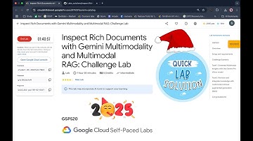 Inspect Rich Documents with Gemini Multimodality and Multimodal RAG: Challenge Lab #qwiklabs #GSP520