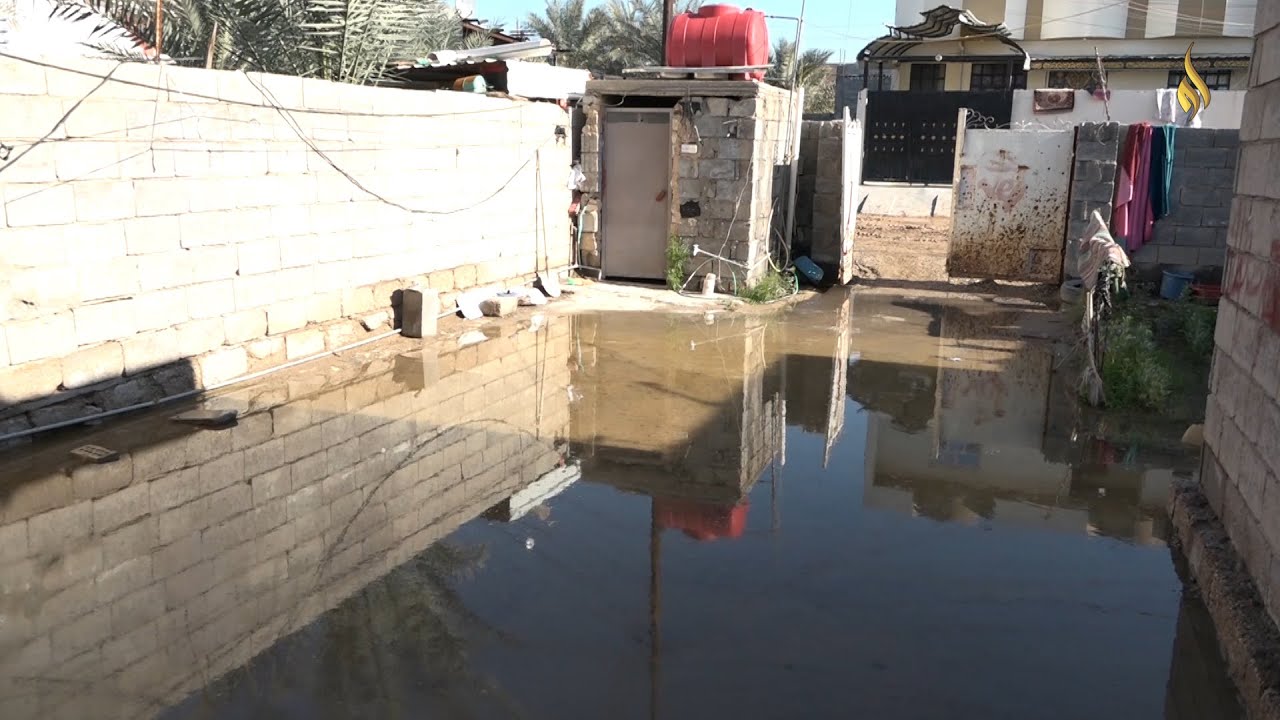 الفيضانات تطوق منطقة التاميم في الانبار مع اول موجات الامطار