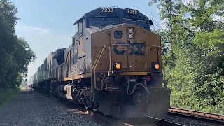 CSX #7280 Leads CSX I001 The Tuesday Hotshot Through Amsterdam With A Awesome Crew Flying West