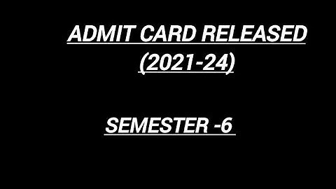 Process to download ADMIT CARD SEMESTER-6(2021-24) #bbmku #dhanbad #ug