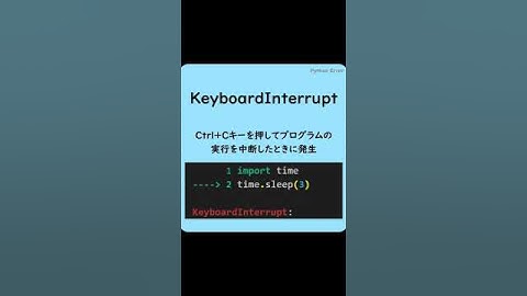 Pythonでよく見るエラー(KeyboardInterrupt)#shorts #英単語  #プログラミング #python #エラー