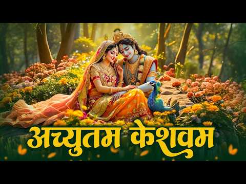 अच्युतम केशवम ( Lyrical ) Achyutam Keshavam | Krishna Damodaram | Krishna Bhajan | Meenakshi Panchal