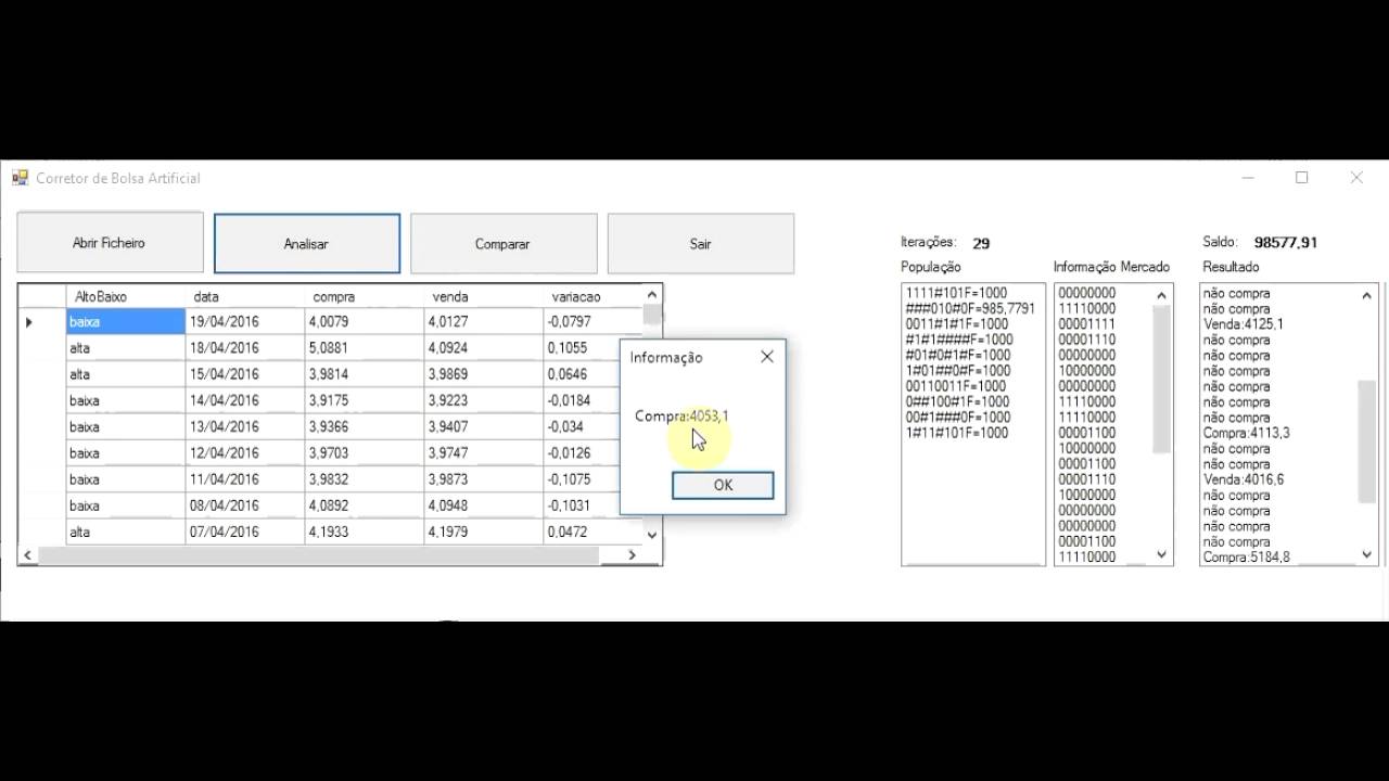 Corretor de bolsa C#