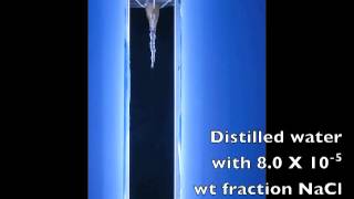Salt Creates Rippled Icicles