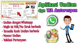 Validasi NIK, APLIKASI KUPON UNDIAN DENGAN WA AUTORESPON