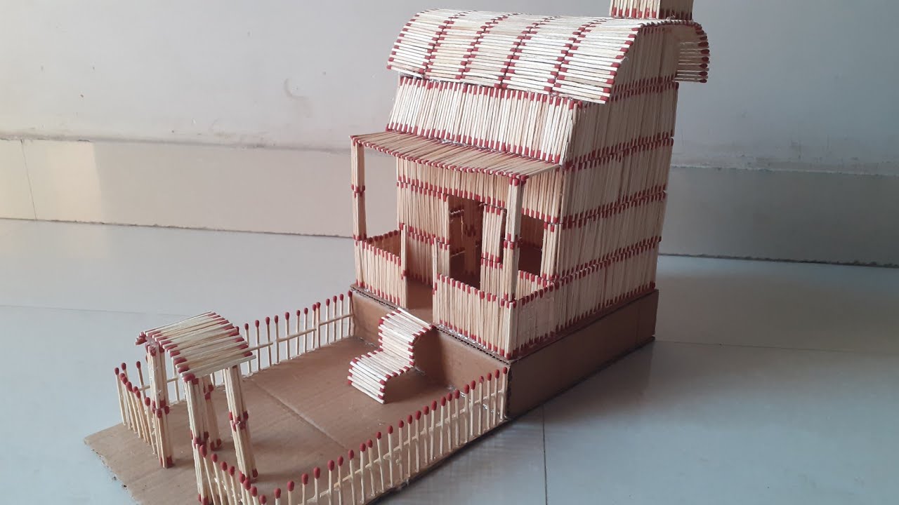 MATCHSTICK HOUSE FIRE | How to make a small house from matchsticks 🔥 ...