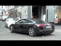 Bosnian audi r8 revving hard and accelerating in vienna