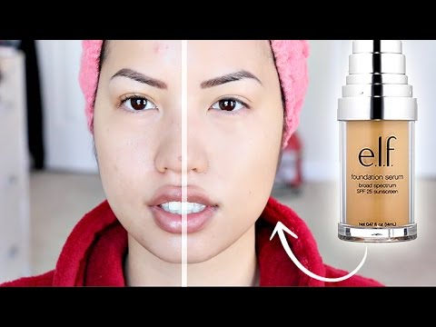 elf beautifully bare foundation serum review youtube elf foundation serum fair light
