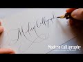 つけペンでモダンカリグラフィー　modern calligraphy practice