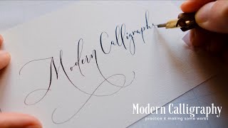 つけペンでモダンカリグラフィー　modern calligraphy practice