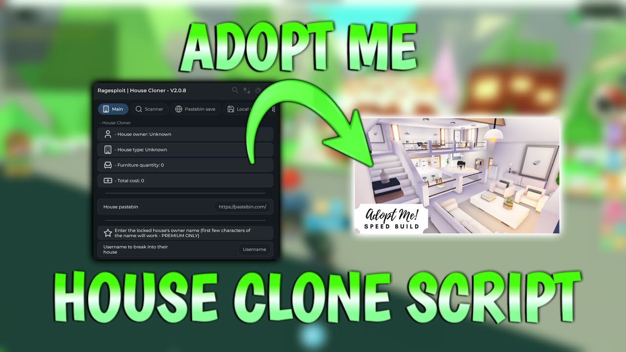 [NEW] ADOPT ME HOUSE CLONER SCRIPT|CLONE HOUSE| KEYLESS FOR ANDROID AND PC PASTEBIN