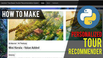 Making a Personalized Tour Recommender in Python Using Decision Tree