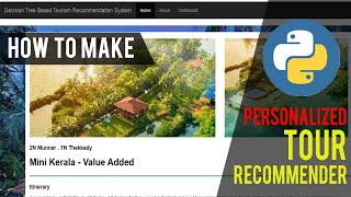 Information Making a Personalized Tour Recommender in Python Using Decision Tree Update