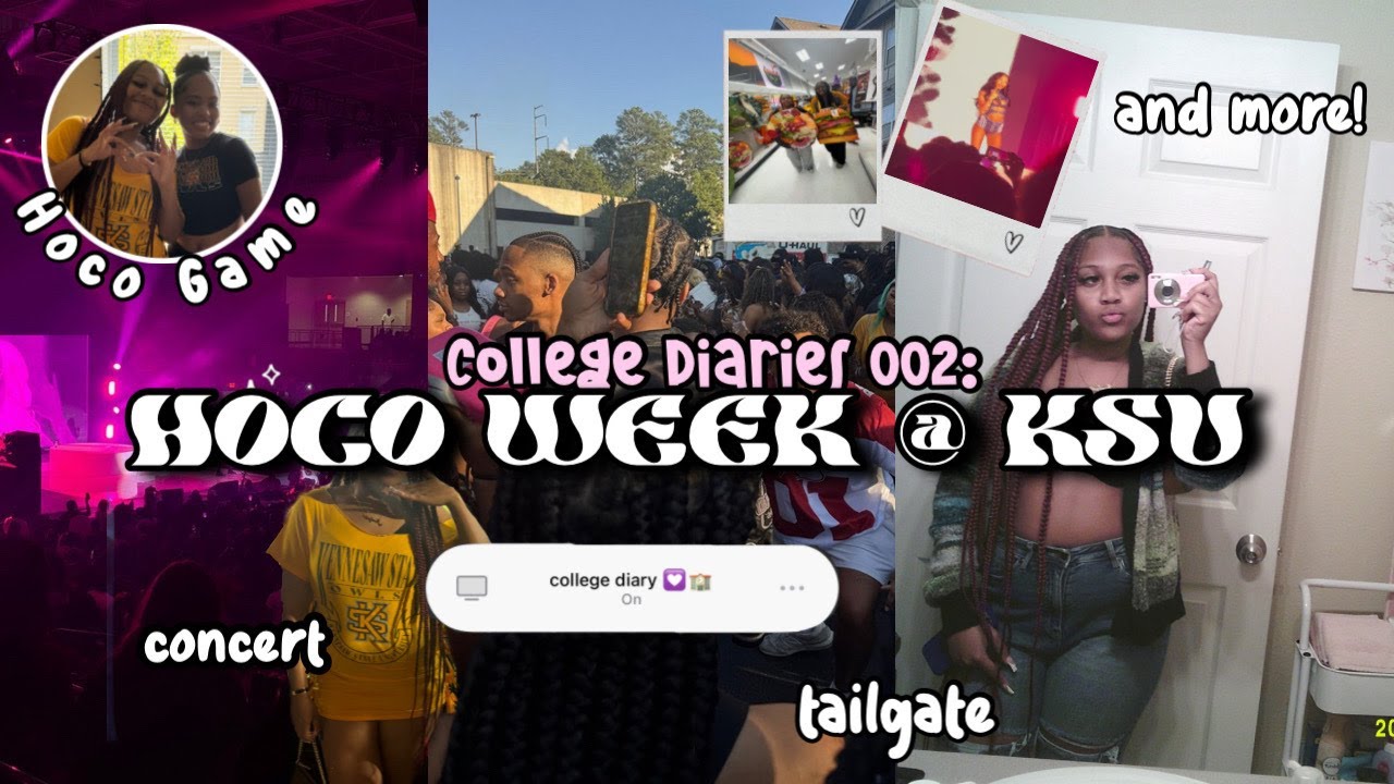 COLLEGE DIARIES 002: HOCO week@ KSU☆ | Tailgate, Hair, hoco game,YK neice and more!| Jordyn Annaiyah