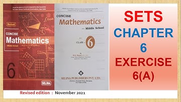 SETS - CHAPTER 6,  EXERCISE 6(A)