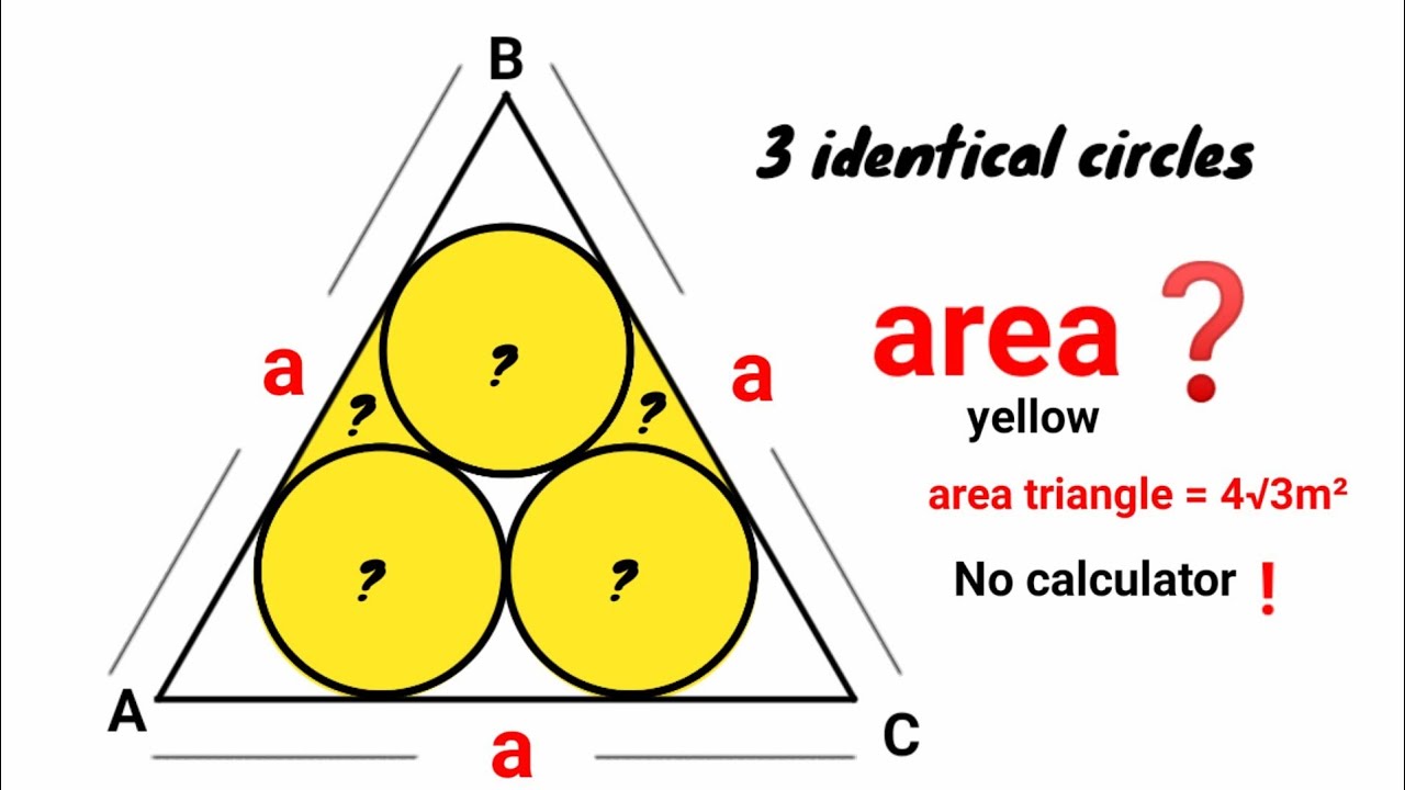 Can you find area of the yellow portion? | (Fun Geometry Problem) | # ...
