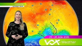 25-26 Julie 2026 | Vox NAWEEK Weervoorspelling 25-26 Julie 2026 | Vox NAWEEK Weervoorspelling