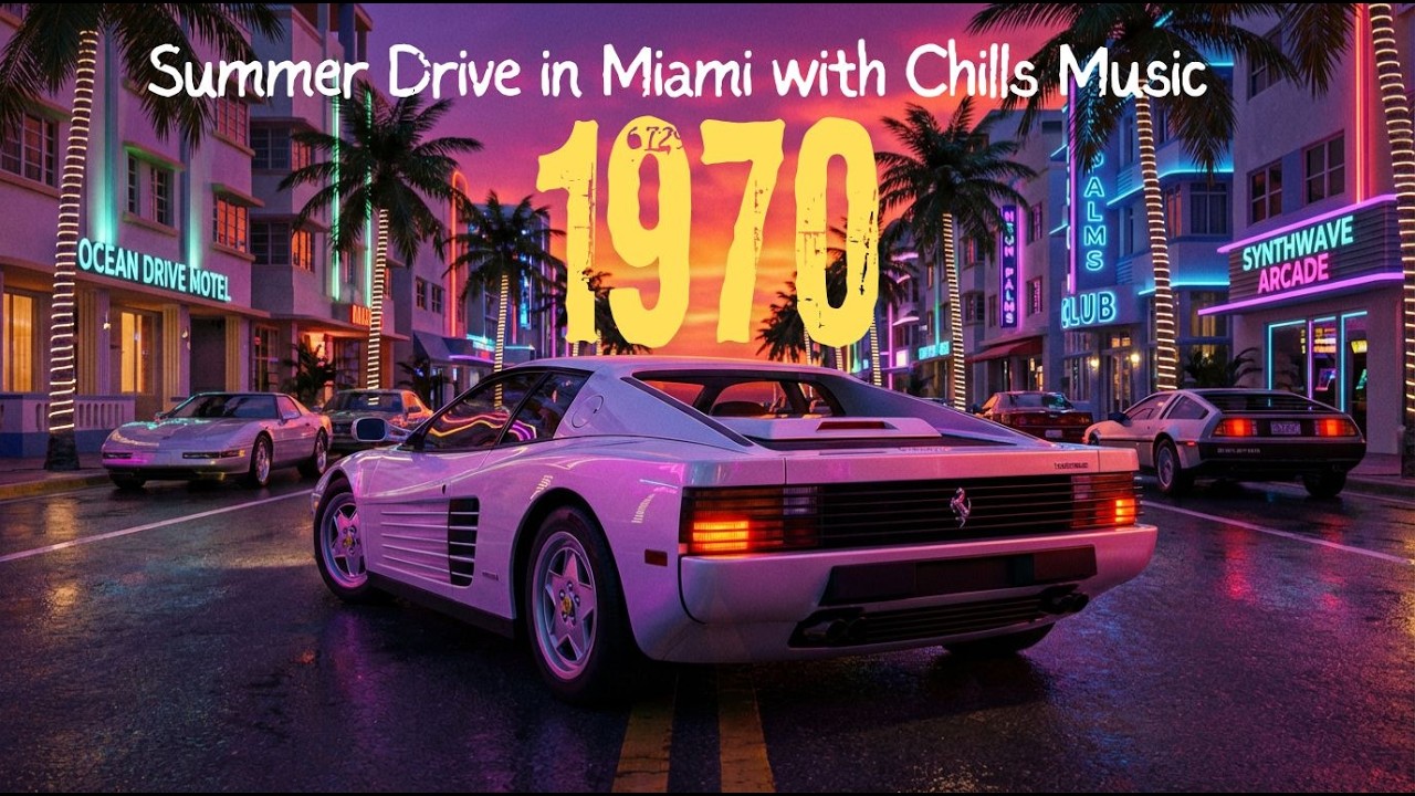 It's Summer Drive in Miami with 1970s Chills Music