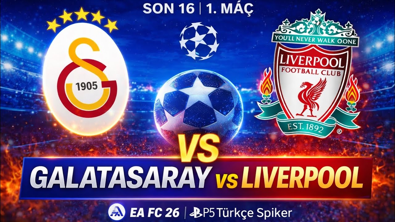 Galatasaray vs Liverpool! Şampiyonlar Ligi Son 16 | EA FC 26 PS5 Türkçe Spiker 🔥 