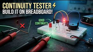 Full How to Make a Continuity Tester on Breadboard ⚡ | BC547, LED & Buzzer | DIY Electronics Project Guide