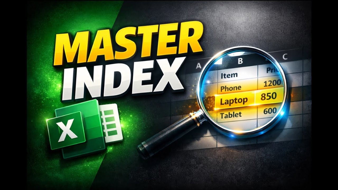 INDEX Formula in Excel | Beginners Complete Tutorial (Hindi)