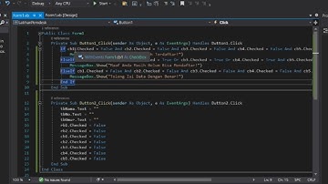 Tugas Praktek Pemrograman Desktop Visual Basic | TextBox, Radio Button, CheckBox + Button