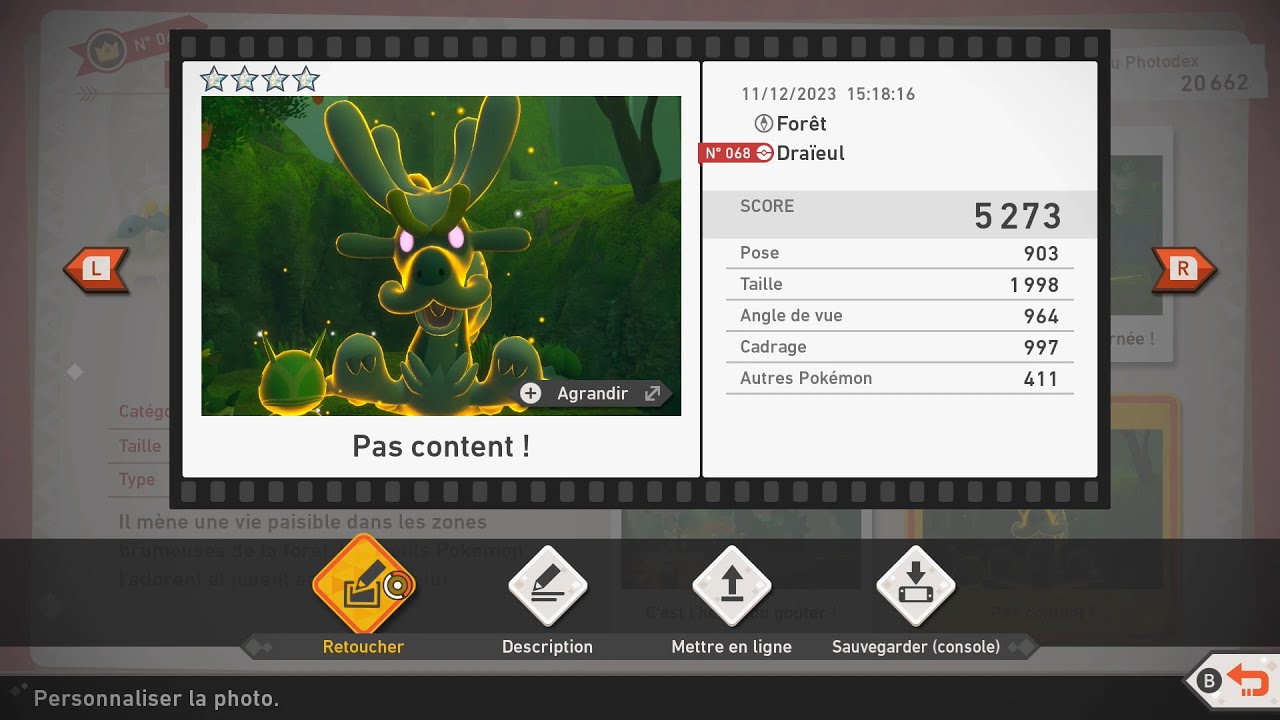 Drampa 4☆ 5273 - New Pokémon Snap