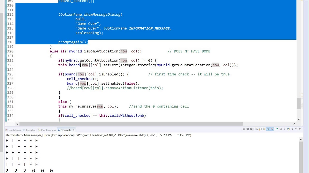 Project Minesweeper Demonstration - YouTube