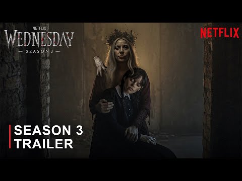 WEDNESDAY SEASON 3 First Trailer Jenna Ortega Lady Gaga Netflix